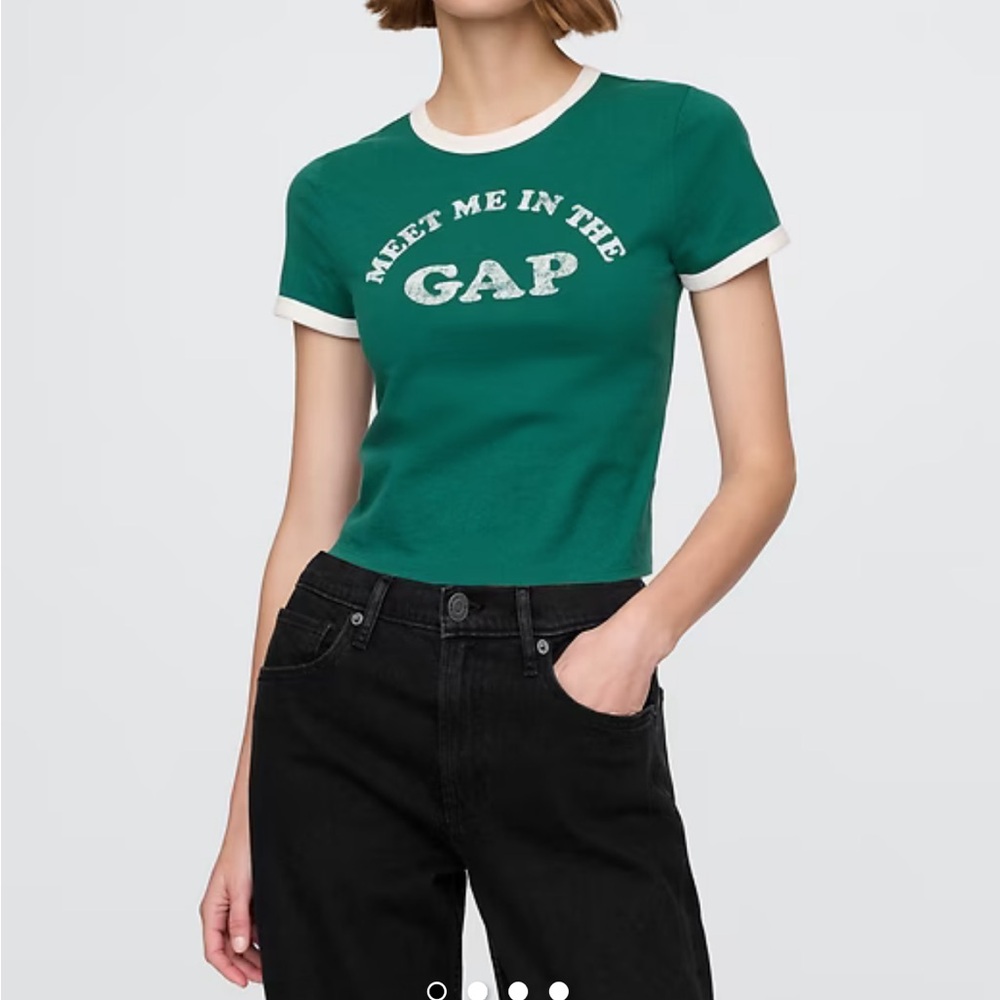 GAP Women's Teal Graphic Tee